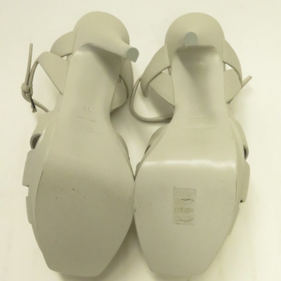 Saint Laurent Tribute 105 Sandal Pearl Gray - Picture 7 of 8